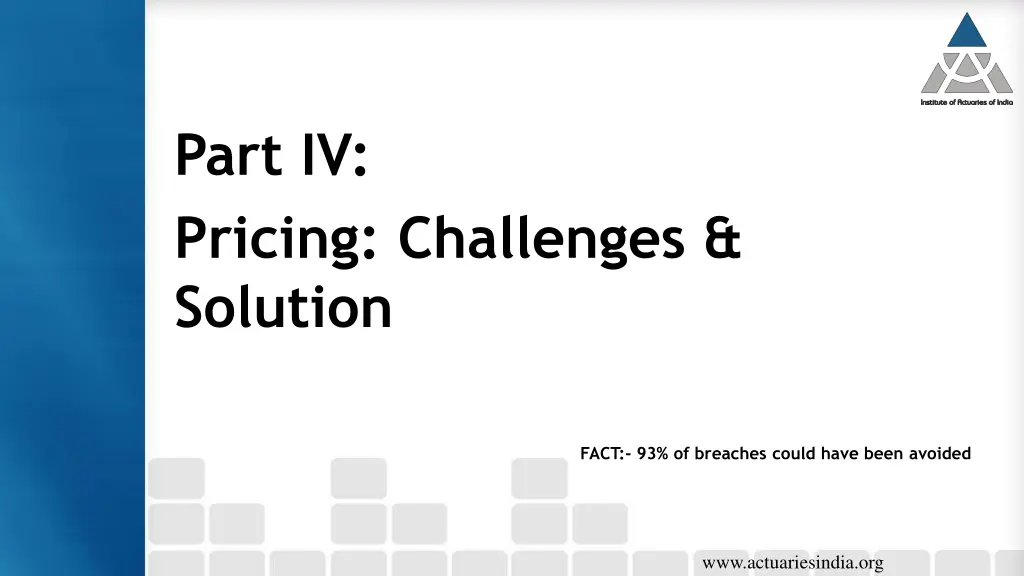 part iv pricing challenges solution