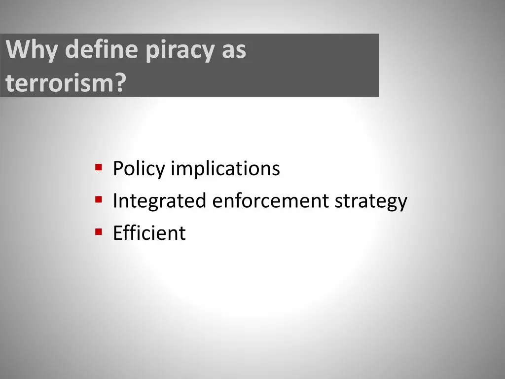 why define piracy as terrorism