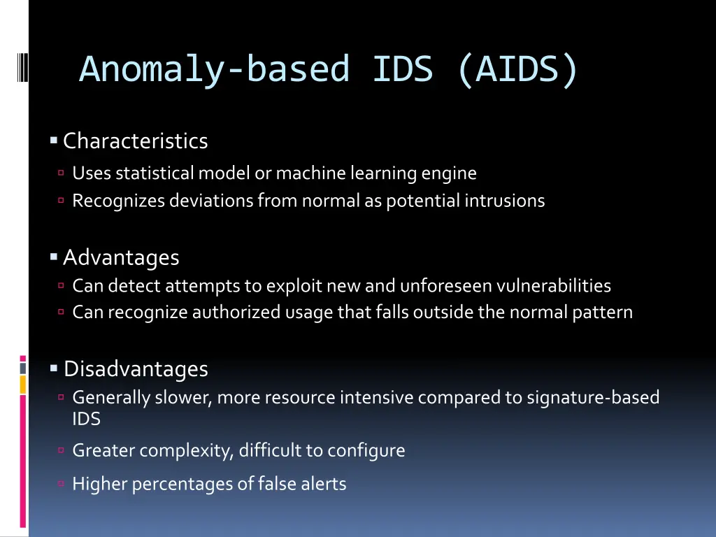 anomaly based ids aids