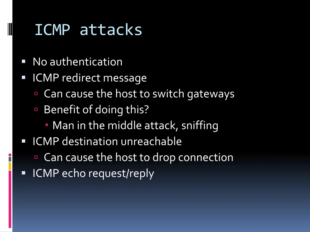 icmp attacks