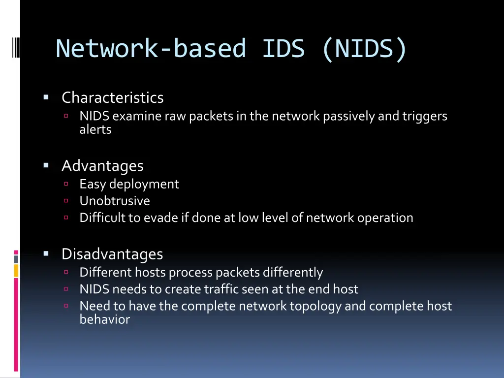 network based ids nids