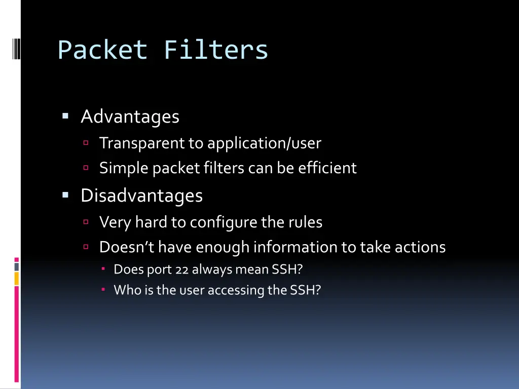 packet filters 1