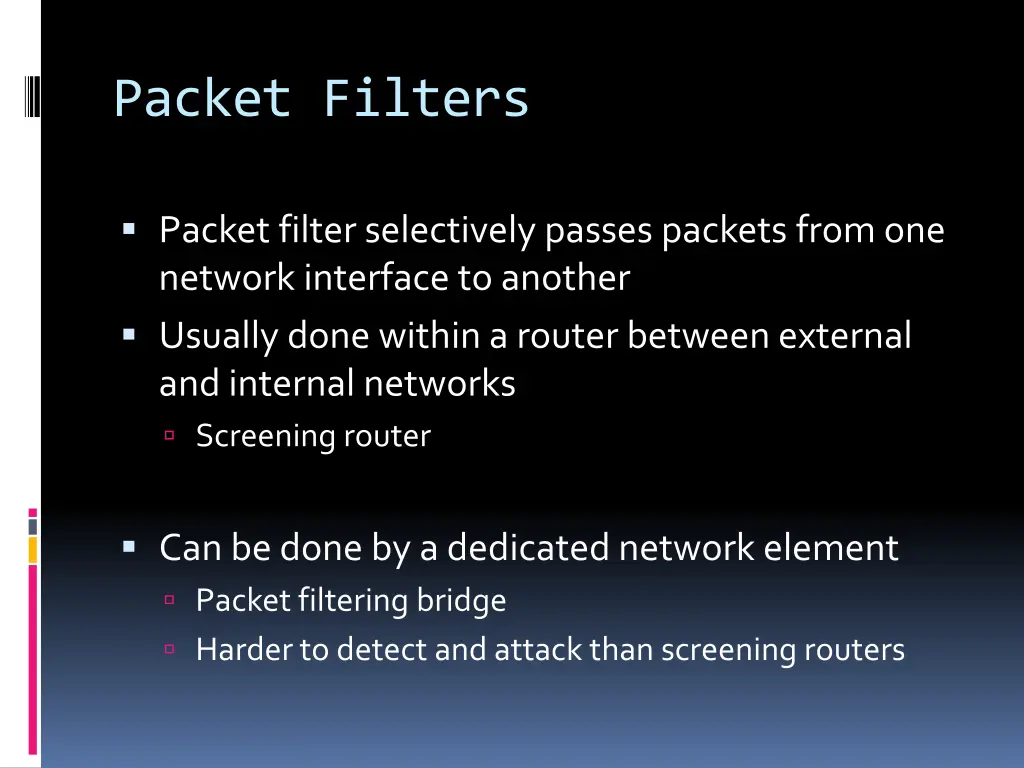 packet filters