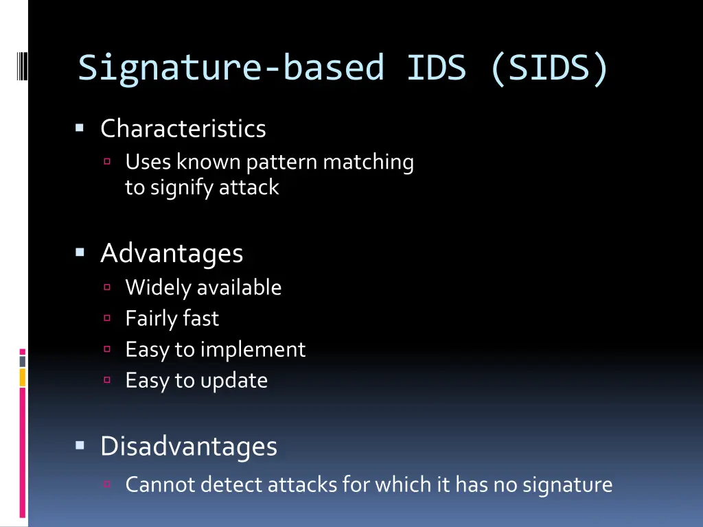 signature based ids sids