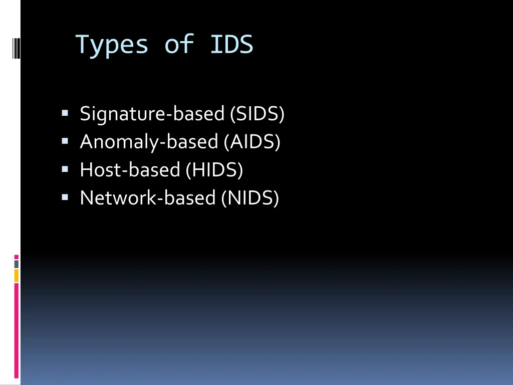 types of ids