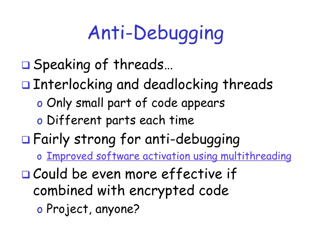 anti debugging 2