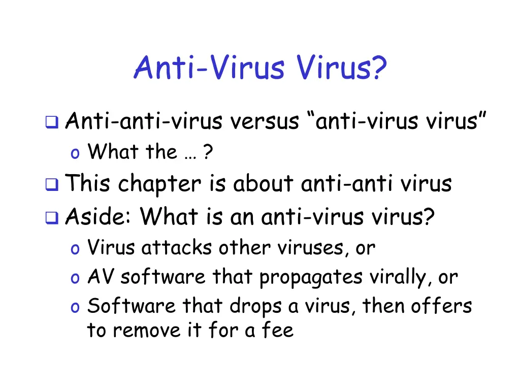 anti virus virus