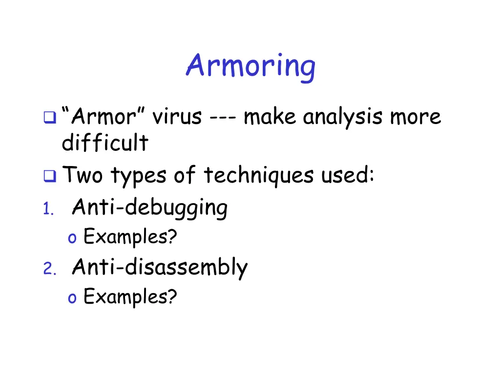 armoring