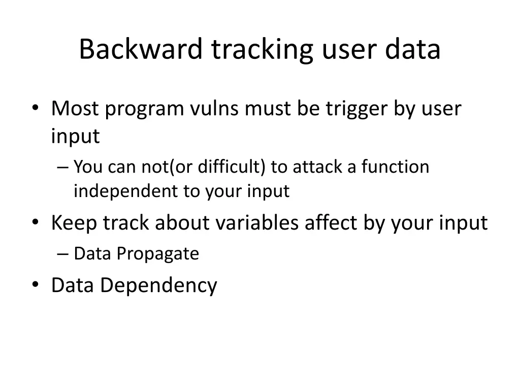 backward tracking user data