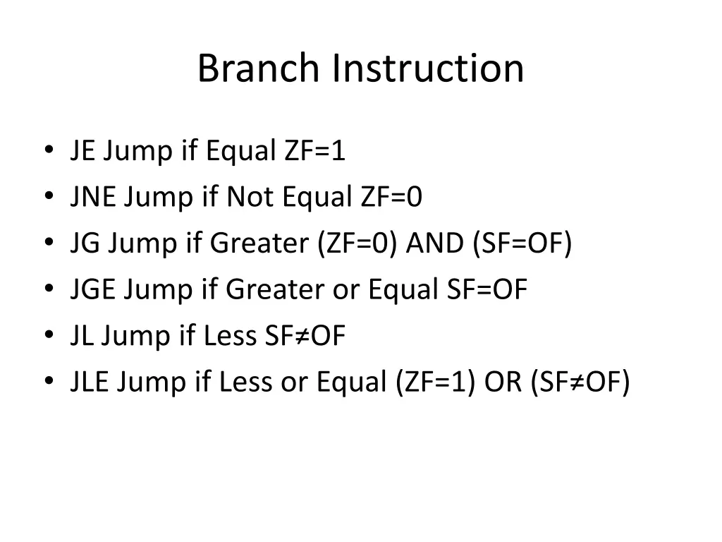 branch instruction