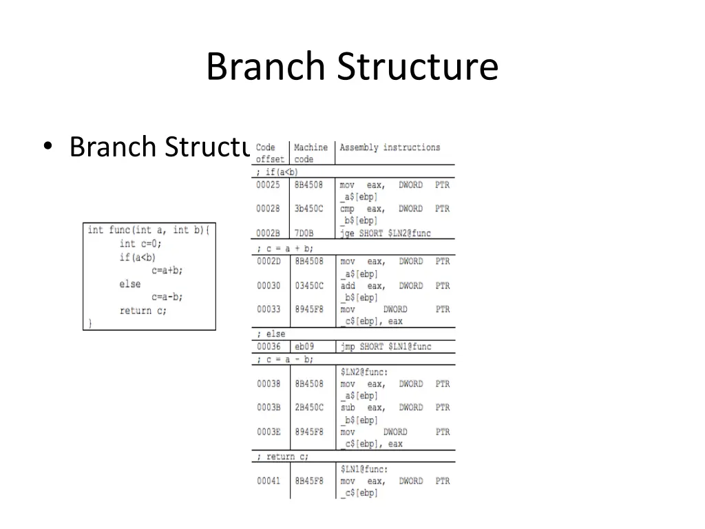 branch structure