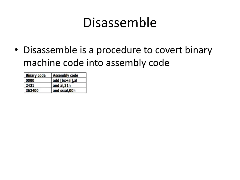 disassemble 1