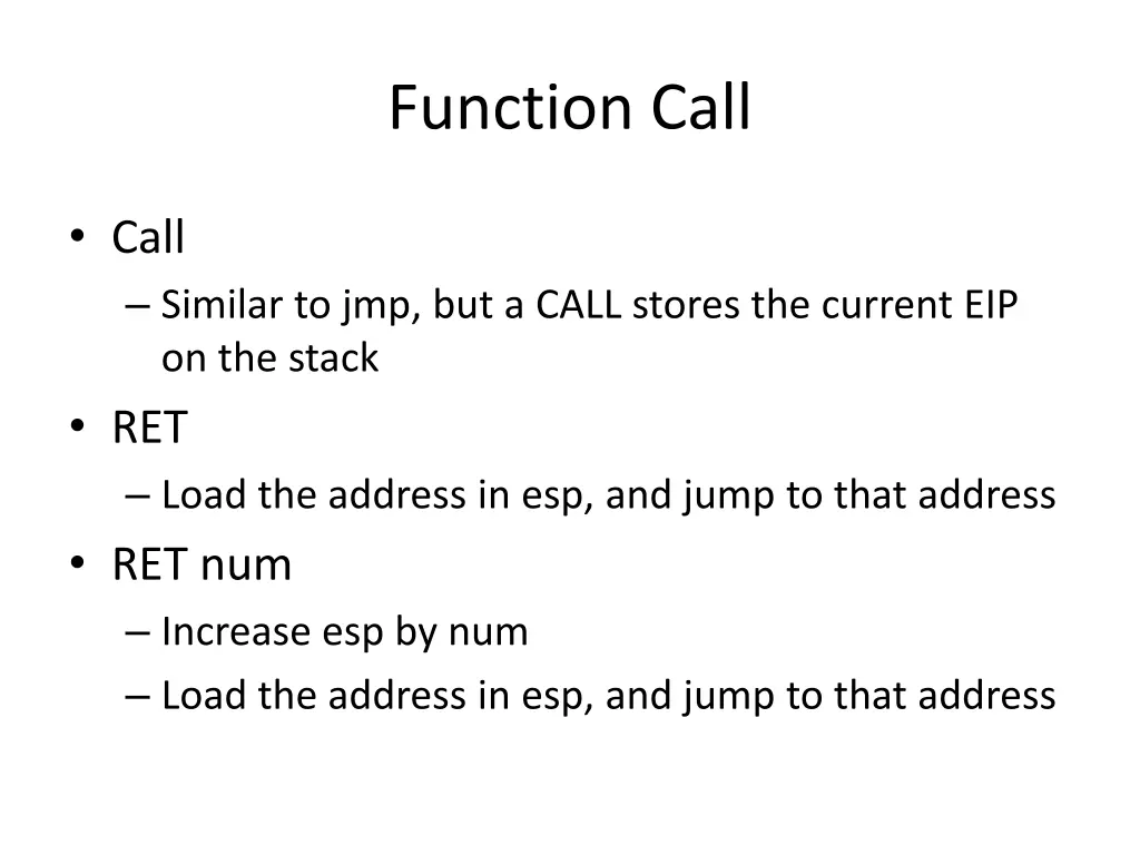 function call