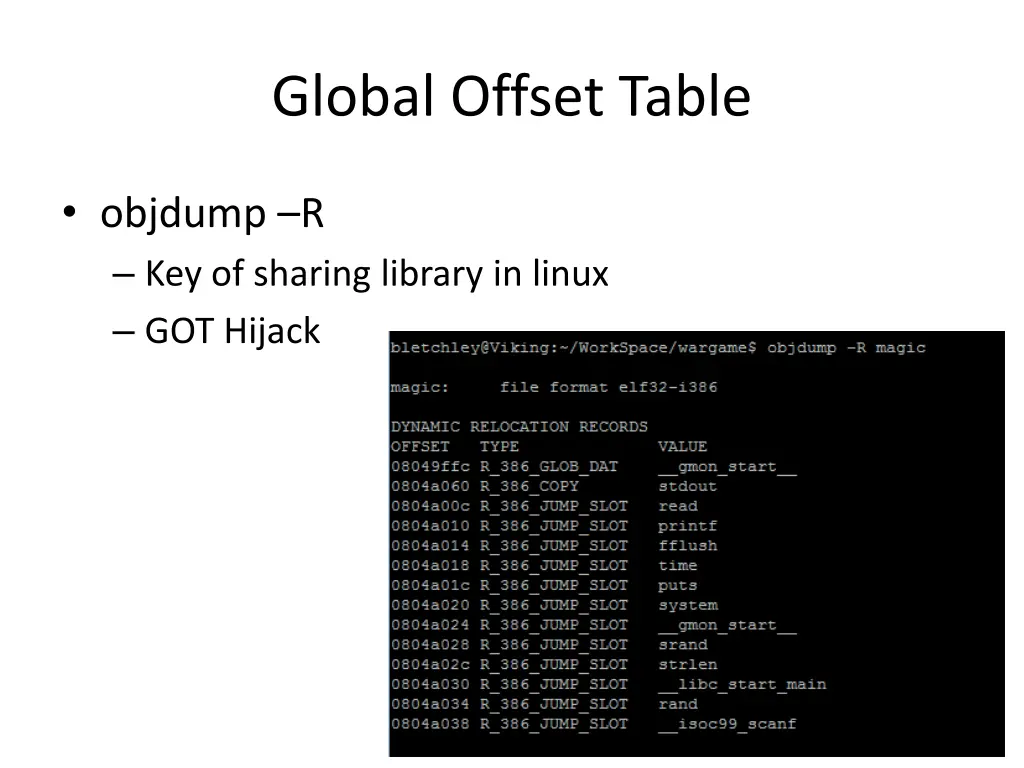 global offset table