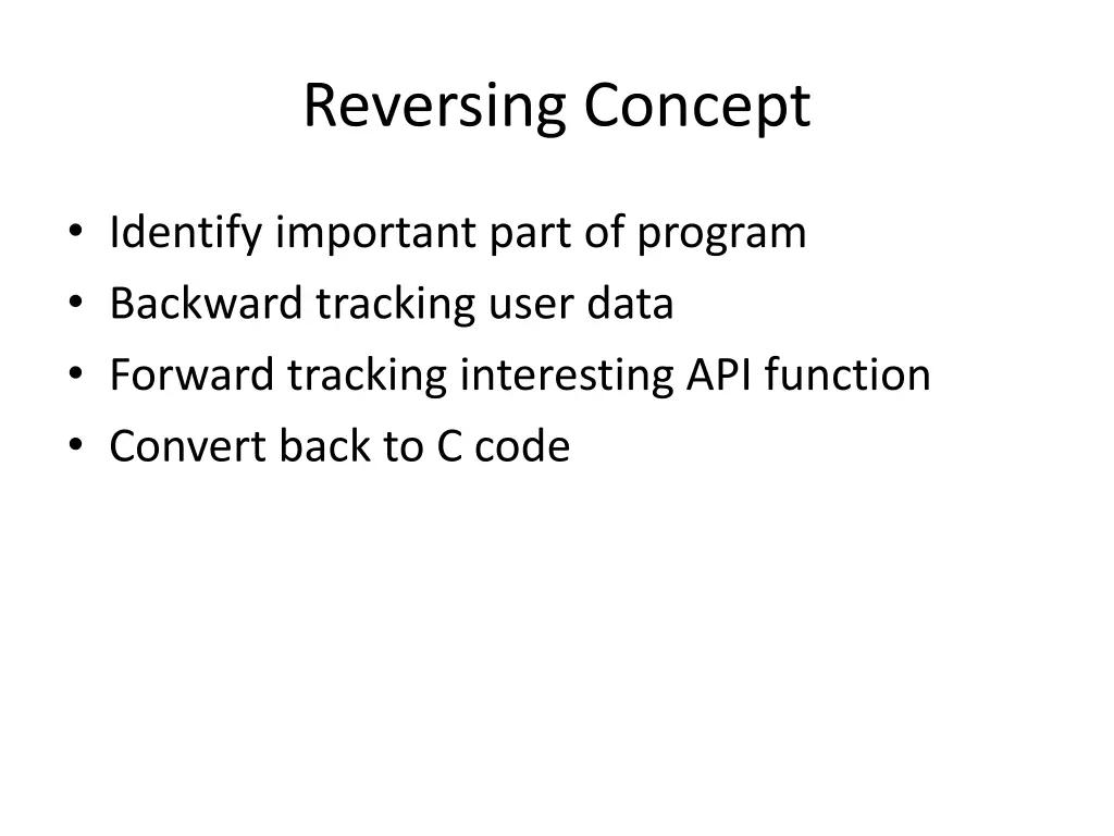 reversing concept