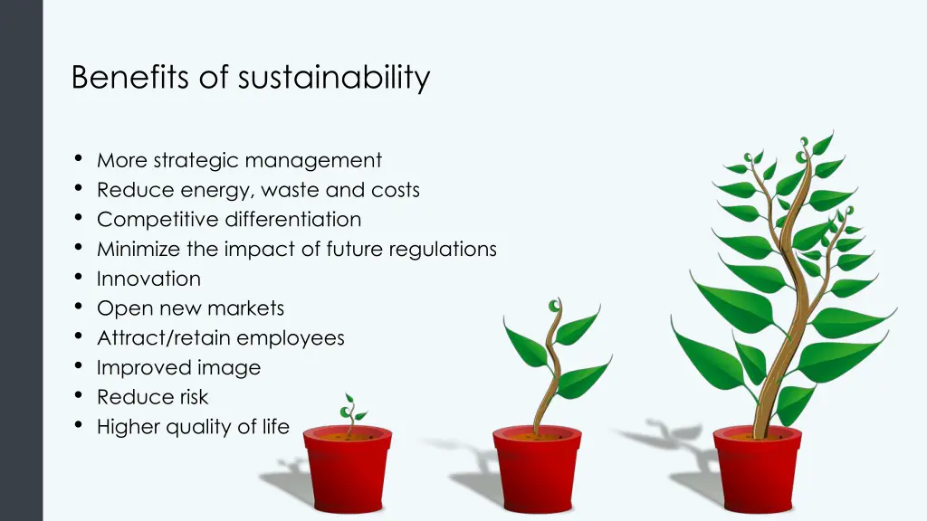 benefits of sustainability