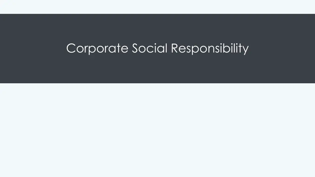 corporate social responsibility