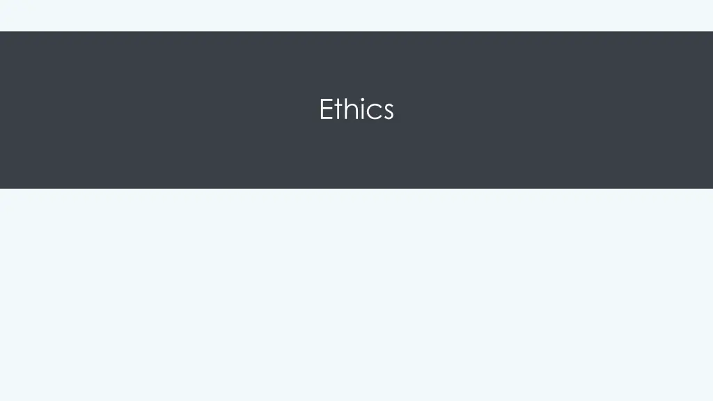 ethics