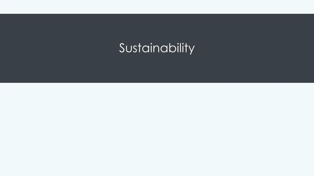 sustainability