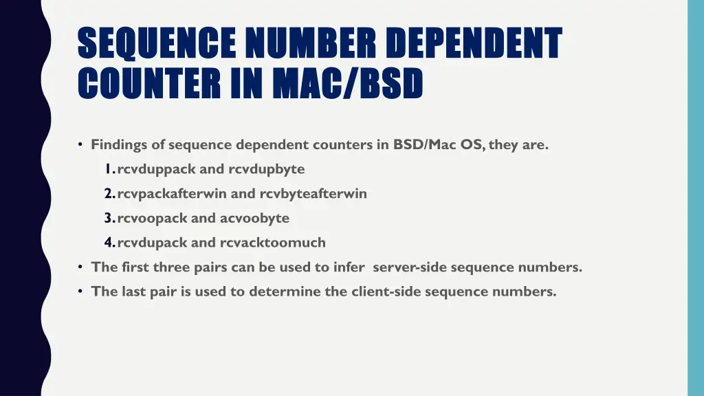 sequence number dependent sequence number