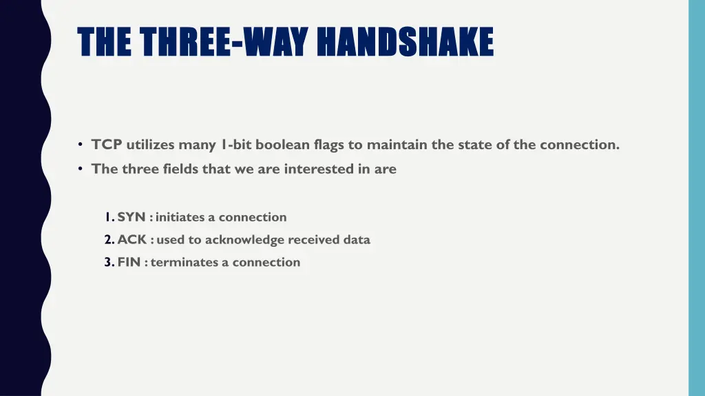 the three the three way handshake way handshake