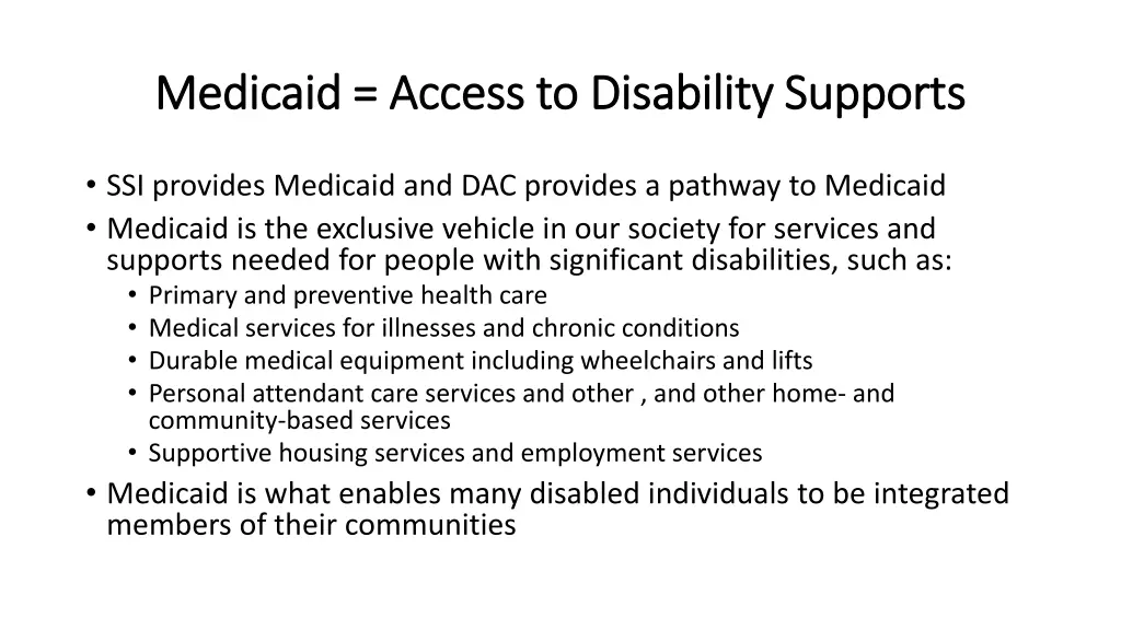 medicaid access to disability supports medicaid