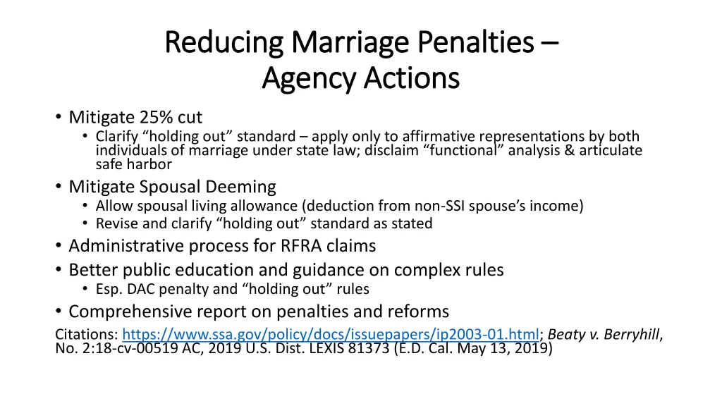 reducing marriage penalties reducing marriage