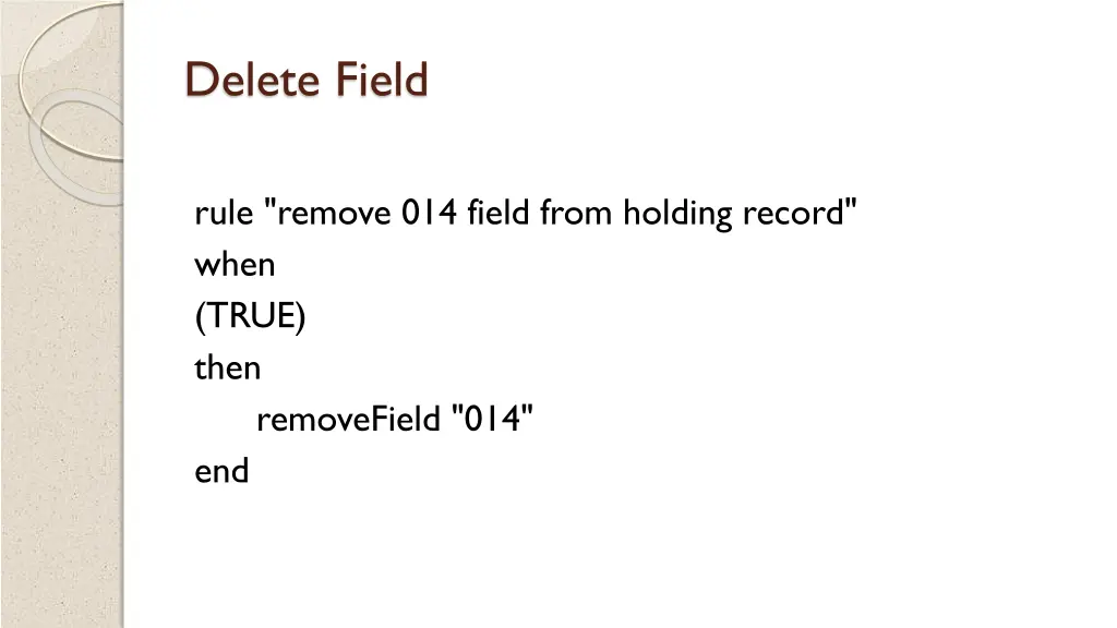 delete field