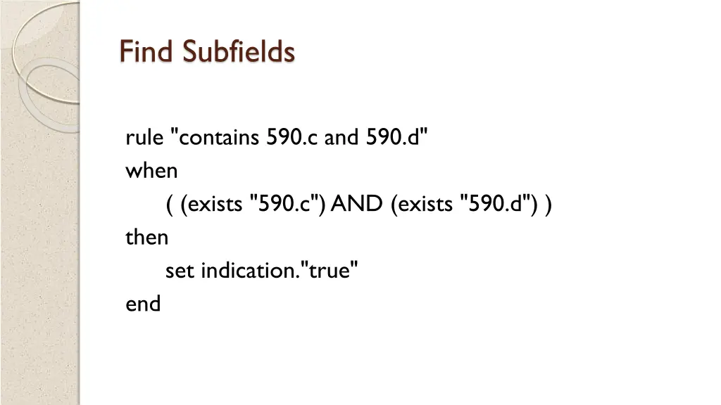 find subfields