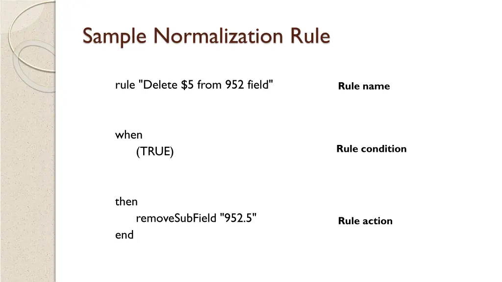 sample normalization rule