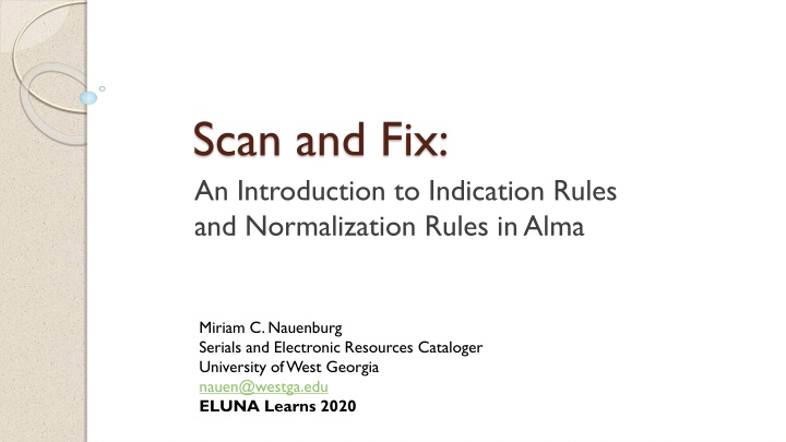 scan and fix an introduction to indication rules