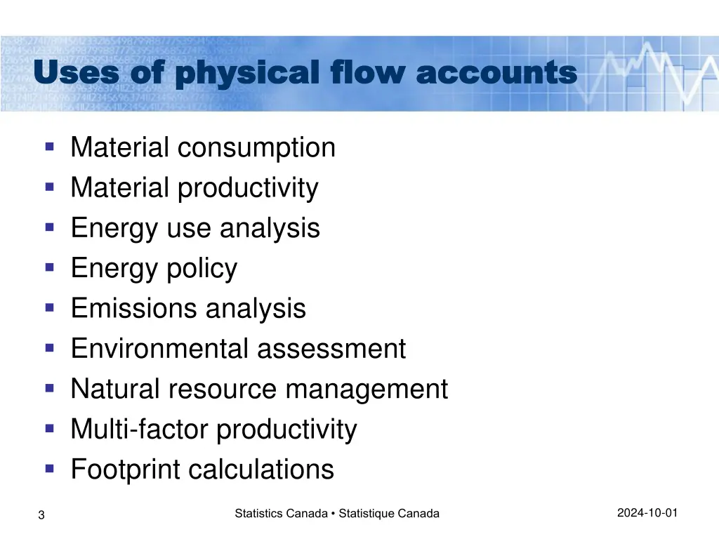 uses of physical flow accounts uses of physical