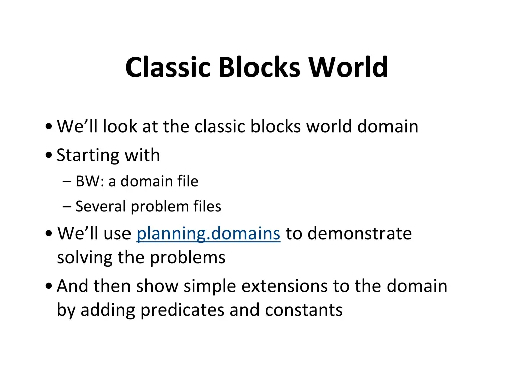 classic blocks world 1