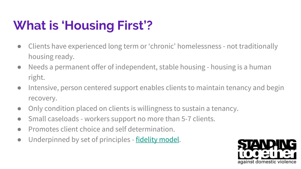 what is housing first