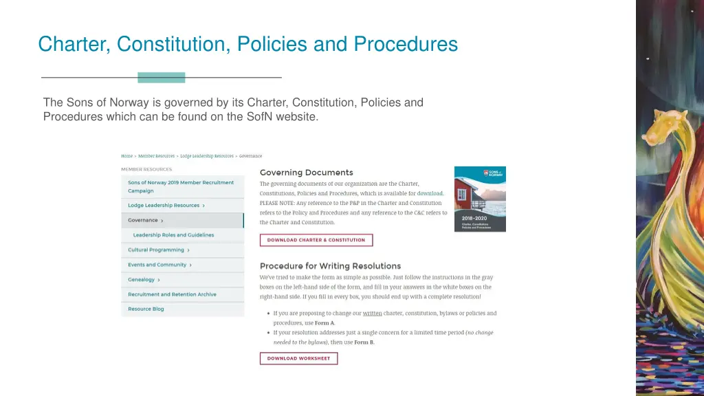 charter constitution policies and procedures