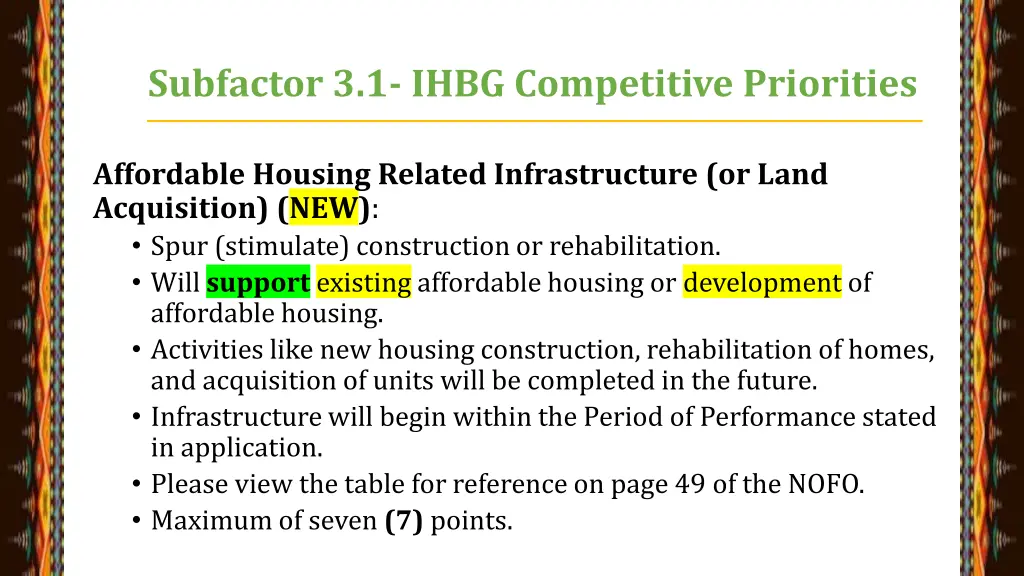 subfactor 3 1 ihbg competitive priorities 4