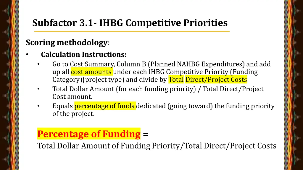 subfactor 3 1 ihbg competitive priorities 8