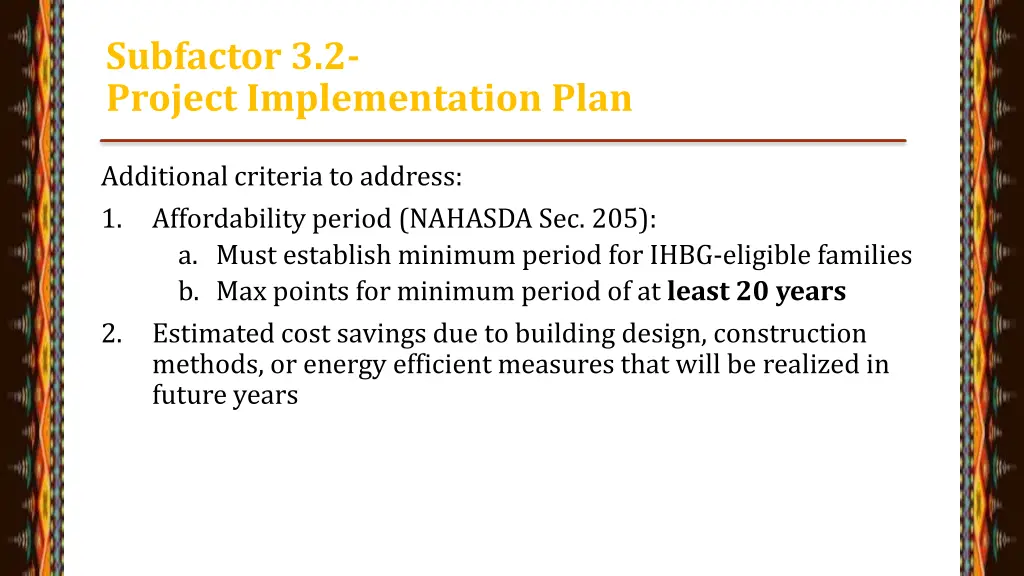 subfactor 3 2 project implementation plan 3