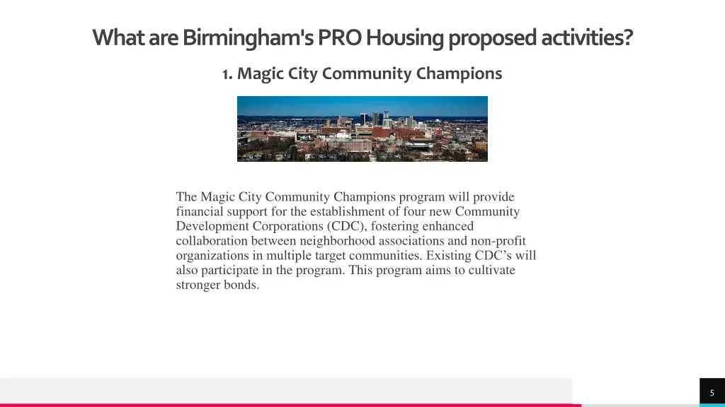 what are birmingham s pro housing proposed