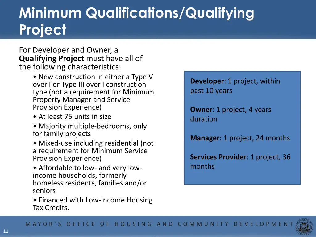 minimum qualifications qualifying