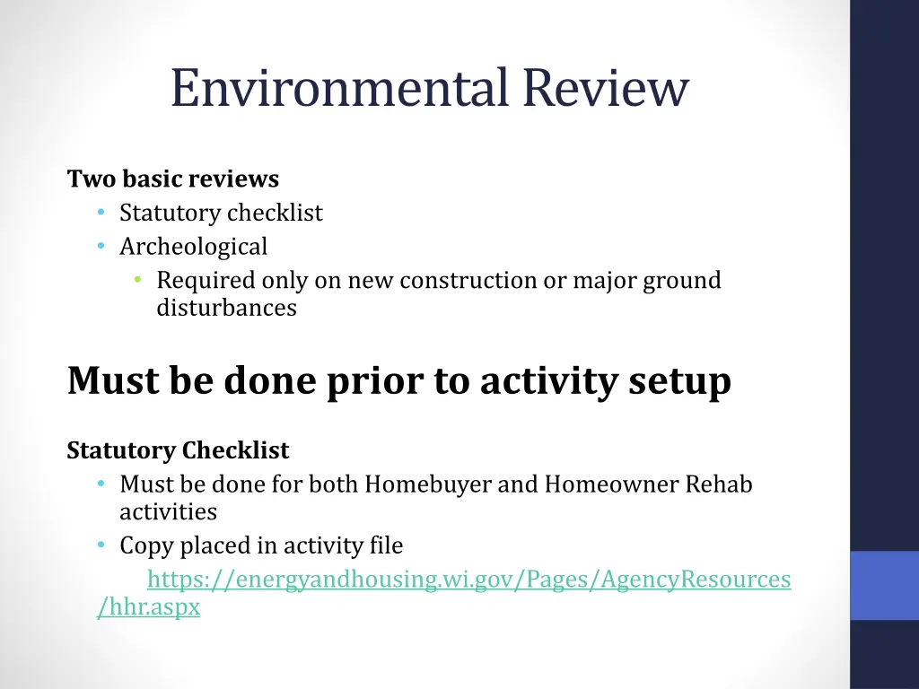 environmental review