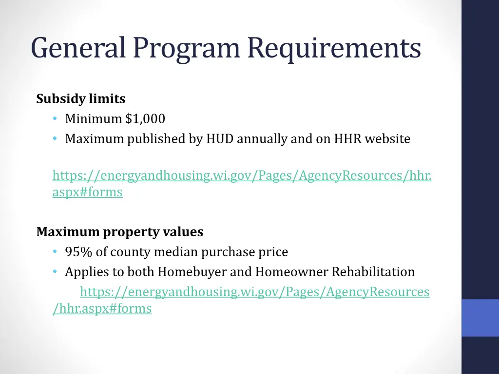 general program requirements 1