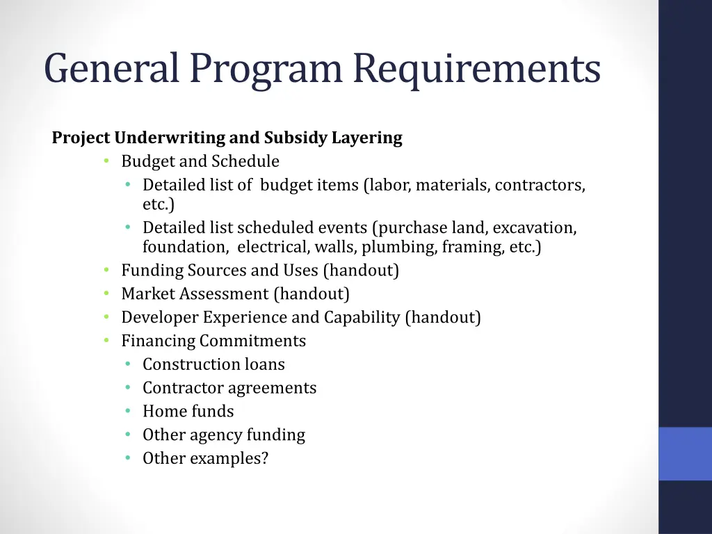 general program requirements 6