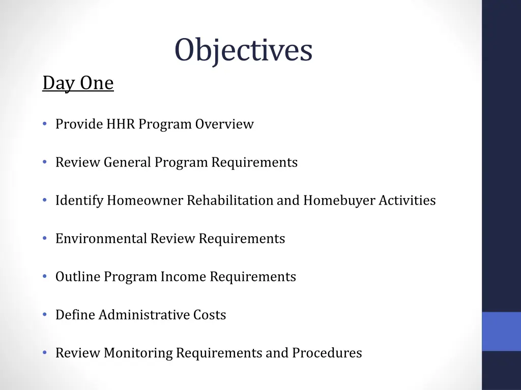 objectives