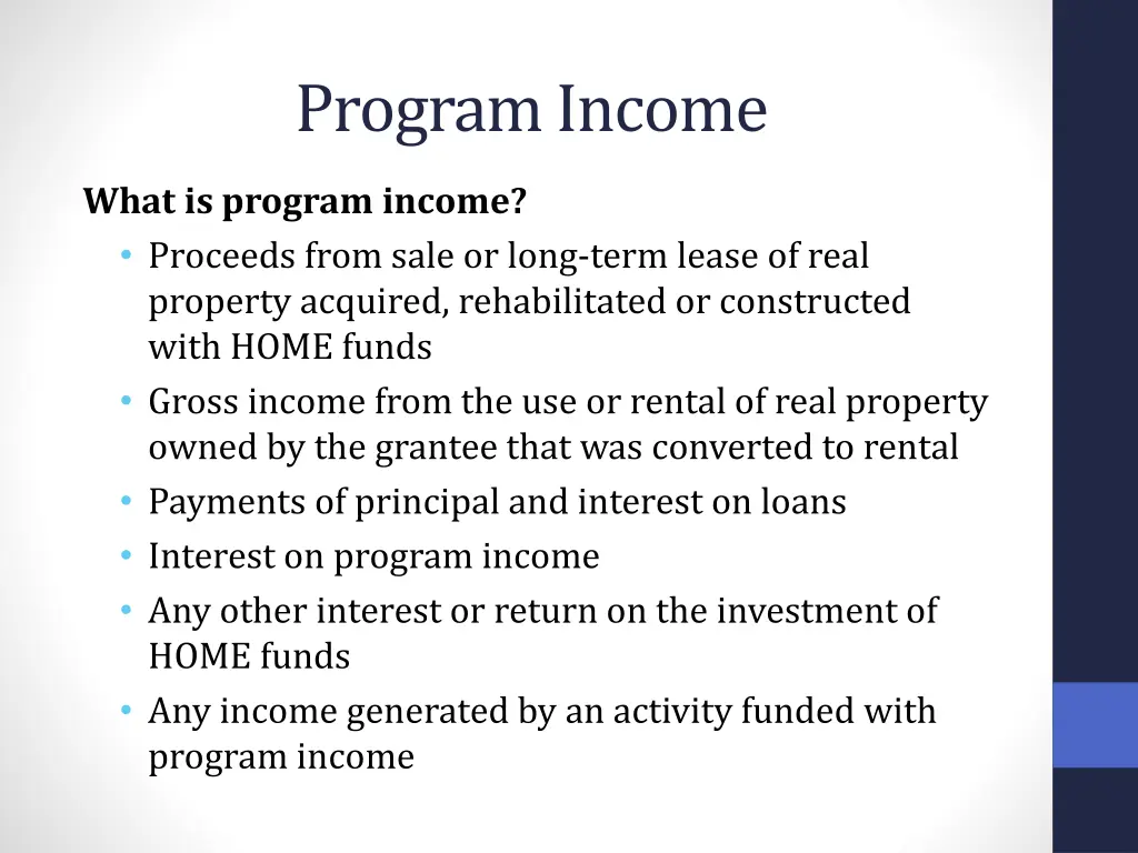 program income