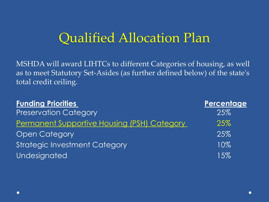 qualified allocation plan