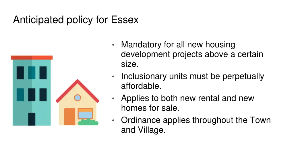 anticipated policy for essex