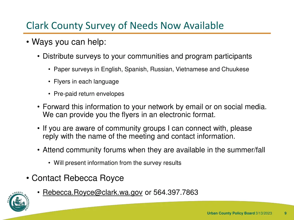 clark county survey of needs now available 1