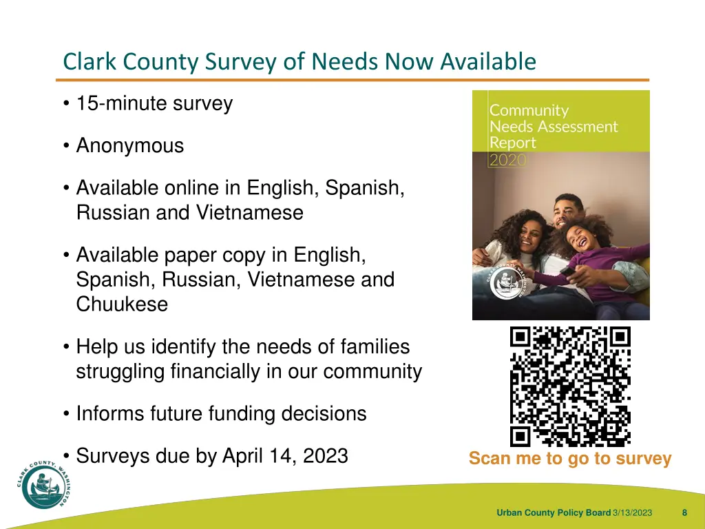 clark county survey of needs now available