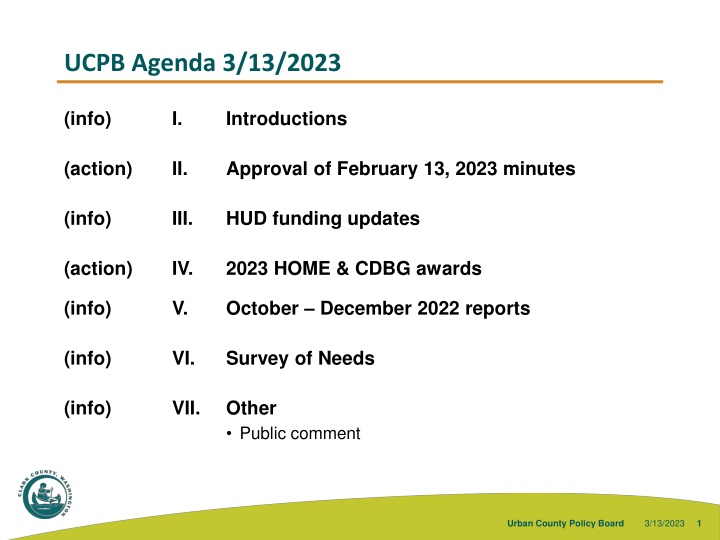 ucpb agenda 3 13 2023